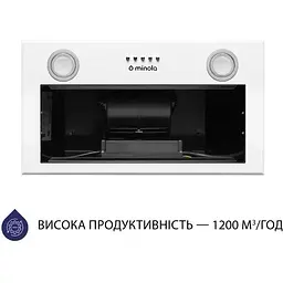 Витяжка вбудована Minola HBI 5722 WH 1200 LED - мініатюра 4