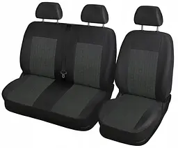 Чохли модельні 2+1 для Volkswagen T4 1990-2003 щільна тканина жакард Чорні