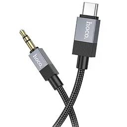 Аудіо кабель Aux Hoco UPA32B Clever digital Type-C to AUX 3.5 мм 1 м Black - мініатюра 3