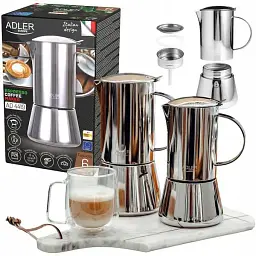 Кавоварка гейзерна Adler AD 4419 нержавіюча сталь 0.35 л - мініатюра 6