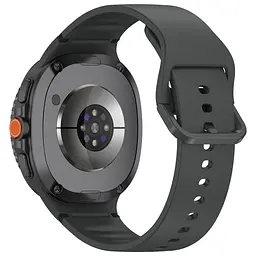 Силіконовий ремінець на смарт годинник Samsung Galaxy Watch 8 40mm/8 Classic 46mm/8 44mm, Silicone, dark grey, зі зручною застібкою, на фітнес браслет, ArmorStandart (ARM86869) - мініатюра 2