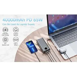 Зовнішній акумулятор Romoss PEA40S Pro 40000mAh 65W чорний pea40s - мініатюра 6