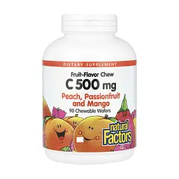 Vitamin C 500 mg - 90 Chewable Wafers Peach Passion Fruit and Mango
