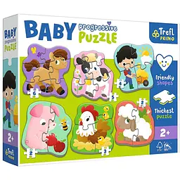Пазлы Trefl Baby Progressive 6 в 1 Животные на ферме