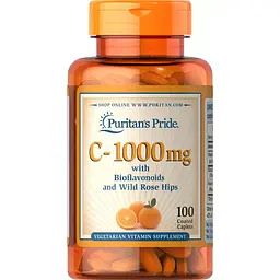 Вітаміни та мінерали Puritan's Pride Vitamin C 1000 mg with Bioflavonoids & Rose Hips, 100 каплет