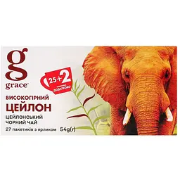 Чай чорний Gr@ce! Високогірний Цейлон 25 + 2 шт. 54 г (950780) - мініатюра 2