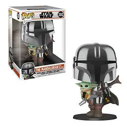 Ігрова фігурка Funko Pop! Мандалорець у хромі з малюком, 25 см (49931) - мініатюра 4