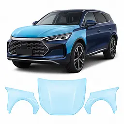 Антигравійна захисна бронеплівка за лекалами для BYD Tang III 2023- капот і передні крила