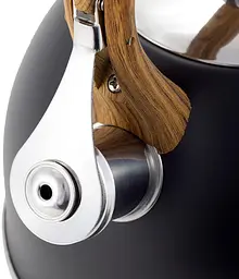 Чайник Whistling Kettle Black із нержавіючої сталі зі свистком Kamille 20 см kuh0006800 - мініатюра 3