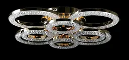 Люстра стельова LED Splendid Ray LT8003/4+4, 200W, золото/білий, сучасний стиль, з пультом, димер