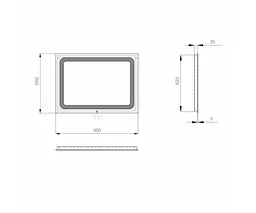 Дзеркало Sanwerk з підсвіткою ЛАВА "Хелла" 90*65 (ZL0000156) - мініатюра 6