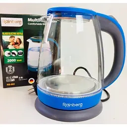 Скляний електричний чайник Rainberg RB-902 з LED-підсвічуванням, 1.8 л - мініатюра 3
