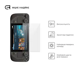 Захисне скло для Valve Steam Deck/Steam Deck OLED, Glass.CR, загартоване, прозоре, 9H, олеофобне покриття, ударостійке, стійке до подряпин, ультратонке, просте встановлення, для ігрової консолі, ArmorStandart (ARM74483) - мініатюра 2