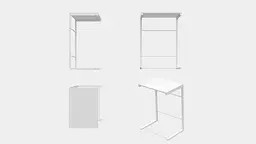 Столик Террі Ferrum-decor 650x440x330 Білий метал ДСП Білий 16 мм (FRD-104655) - мініатюра 7