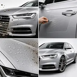 Антигравійна захисна бронеплівка за лекалами для Audi A6 C7 2011-2018 - передня частина авто (капот бампер крила)) - мініатюра 3