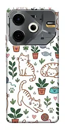 TPU чохол Demsky Cats pattern для TECNO Pova 6 Neo (LI6)