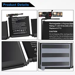 Аккумулятор MacBook Pro 13″ A1708 4781 мА·ч - миниатюра 4