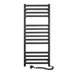 Електрична рушникосушка Navin Stugna 480x1200 Sensor права чорний муар 12-028153-3680, Чорний матовий, Праве, Електронний