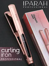 Плойка для волосся IPARAH PROFESSIONAL STRAIGHTENER Плойка для локонів, Стайлер для волосся, Утюжок для вирівнювання волосся з температурним контролем 140-230°C 50 Вт Pink - мініатюра 2