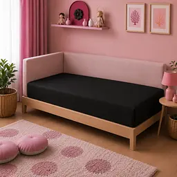 Дитяча постільна білизна MIRSON JUNIOR фланель Black/Pink 150х220см (2200012801703) - мініатюра 8