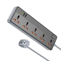Мережевий подовжувач Borofone BAC5A Lord 5 position socket(PD20W/1C3A)(EU) чорний - мініатюра 3
