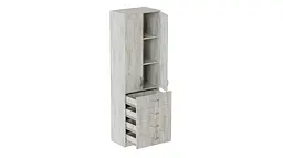 Шафа Анжело Ferrum-decor на 3 полиць з 2 дверима та 4 ящики 1900x600x380 ДСП Бетон 16 мм (FRD-104994)