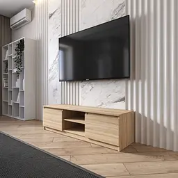 Тумба під телевізор Vays R-14, з відкритою нішею, ЛДСП, 140×40×40 см - для вітальні та спальні, під ТВ - мініатюра 2