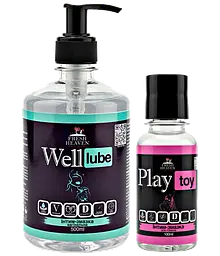 Iнтим-змазка Fresh Heaven вагінальна Well Lube 500ml та для іграшок Play Toy 100ml 