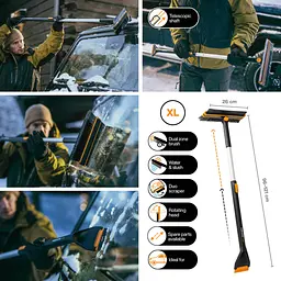 Щітка-скребок телескопічна поворотна Fiskars X-series™ (1078492) - мініатюра 2