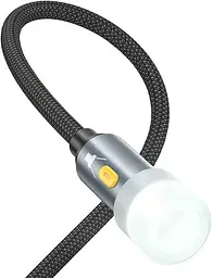 Ліхтарик на кабелі з адаптером Hoco UA38C USB/Type-C to LED Light Adapter Cable black - мініатюра 3