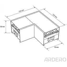 L-з'єднувач Ardero AL4025-L 5 Вт 4000 K для світильників AL4025 чорний (81001) - мініатюра 4