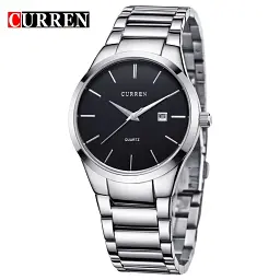 Годинник наручний Curren 8106 Silver Black (18682) - мініатюра 2