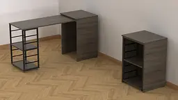Стіл-тумба трансформер Смарт 2/2 Ferrum-decor 750x1450x600 Чорний метал ДСП Дуб Сонома Трюфель 16 мм (FRD-105106) - мініатюра 8