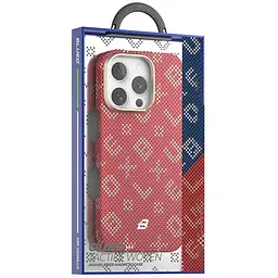 TPU+PC чохол Blueo Gilded Tactile Woven with Magnetic Fit для Apple iPhone 16 Pro Max (6.9") Red - мініатюра 3