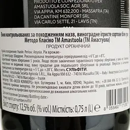 Ігристе вино Amastuola Ro' Metodo Classico Puglia біле брют 0.75 л - мініатюра 4