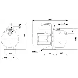 Поверхневий насос Grundfos JP 6 (46611002) - мініатюра 2