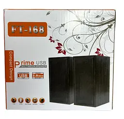 Комп'ютерні колонки F&T FT-168 2.0 2x3W Brown - мініатюра 2