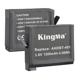 2-Pack KingMa GoPro AHDBT-401 комплект з 2 акумуляторів
