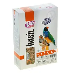 Повнораційний корм для амадин та екзотичних птахів Lolo Pets 500 гр LO-72303