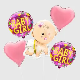 Набір повітряних кульок Baby girl GS52711 Різнокольоровий (2000990241696)