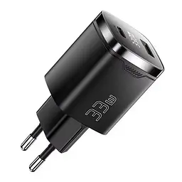 Мережевий зарядний пристрій Essager Gamet 33W GaN Digital Display A+C Чорний (ECT33W-GMB01-Z) - мініатюра 2