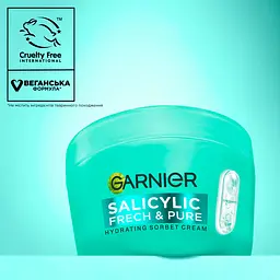 Крем-сорбет для обличчя Garnier Salycylic Fresh & Pure зволожувальний із саліциловою кислотою для надання свіжості та матовості шкірі 85 г - мініатюра 7