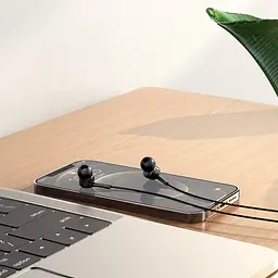 Навушники Hoco M82 La musique universal earphones with mic Black - мініатюра 2