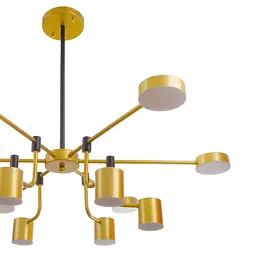 Світильник стельовий Brille підвісний BR-01 622S/12 LED 84W WW+NW+CW BK/G - мініатюра 6