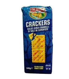 Крекер TRE MULINI CRACKERS Salati senza granelli di sale in Superficie 500г.