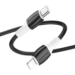 Дата кабель Borofone BX84 Rise Type-C to Lightning 20W (1m) Black - мініатюра 2