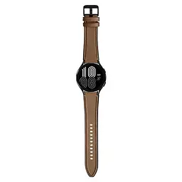 Браслет Slick для Samsung Galaxy Watch 5 - коричнево-чорний ширина кріплення 20мм силікон-шкіра Watchbands (W17-5WB12300660) - мініатюра 5