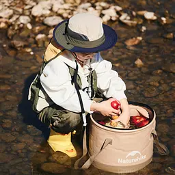 Складне відро для води Naturehike CNK2350CF010 ЕВА (20 л) Бежевий - мініатюра 8