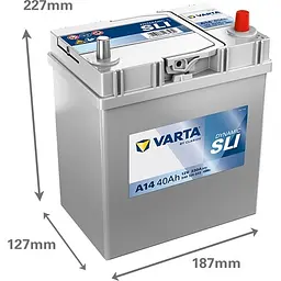 Акумулятор Varta Dynamic SLI 12В 40Аг 330А (EN) R+ (540126033) - мініатюра 2