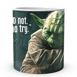 Кухоль GeekLand Star Wars Майстер Йода Do Or do not SW.002.360 330 мл білий - мініатюра 2
